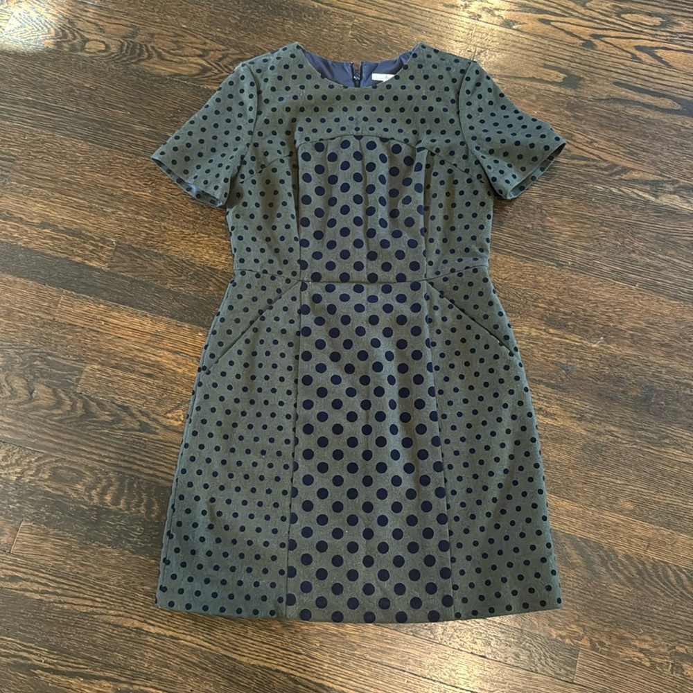 Boden Wool Blend Kathryn Dress navy green
